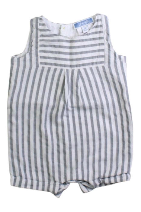 A Grey Sleeveless Rompers from Jacadi in size Newborn for boy. (Front View)