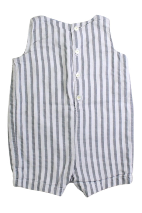 A Grey Sleeveless Rompers from Jacadi in size Newborn for boy. (Back View)