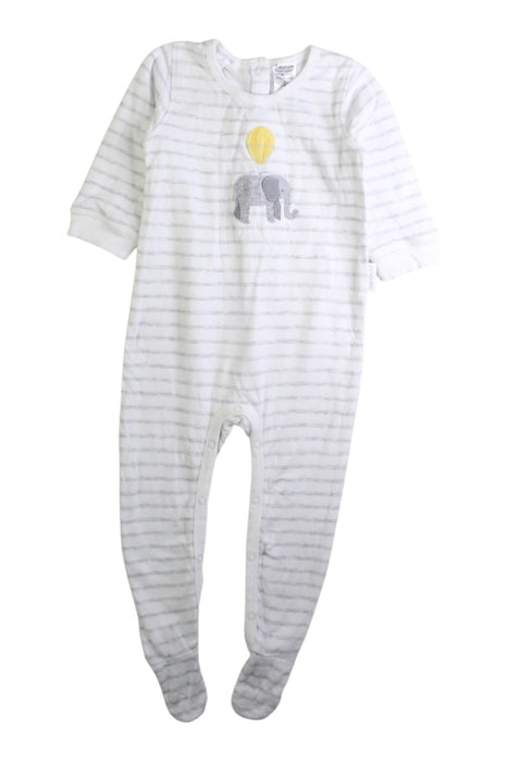 A White Onesies from purebaby in size 6-12M for boy. (Front View)