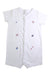 A White Short Sleeve Rompers from The Little White Company in size 18-24M for boy. (Front View)