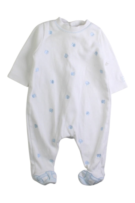 A White Long Sleeve Rompers from Emile et Rose in size Newborn for boy. (Front View)