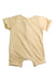 A Yellow Short Sleeve Rompers from purebaby in size Newborn for boy. (Back View)