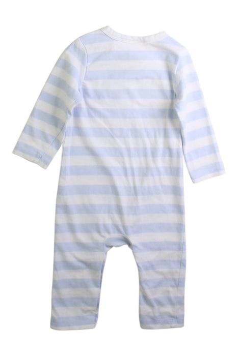 A Blue Long Sleeve Rompers from Seed in size 0-3M for boy. (Back View)