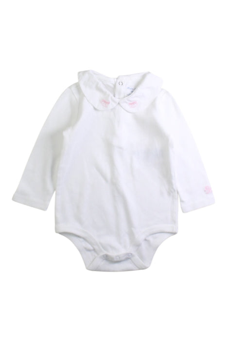 A White Long Sleeve Bodysuits from Ralph Lauren in size 3-6M for girl. (Front View)