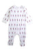 A White Onesies from The Little White Company in size 6-12M for boy. (Front View)