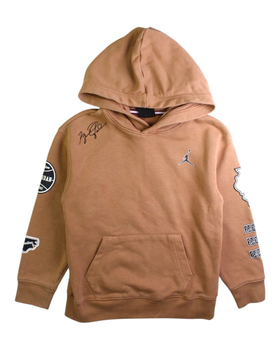 A Brown Hooded Sweatshirts from Air Jordan in size 6T for neutral. (Front View)
