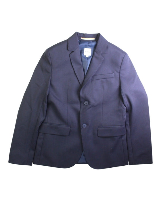 A Navy Blazers from Boss in size 10Y for boy. (Front View)