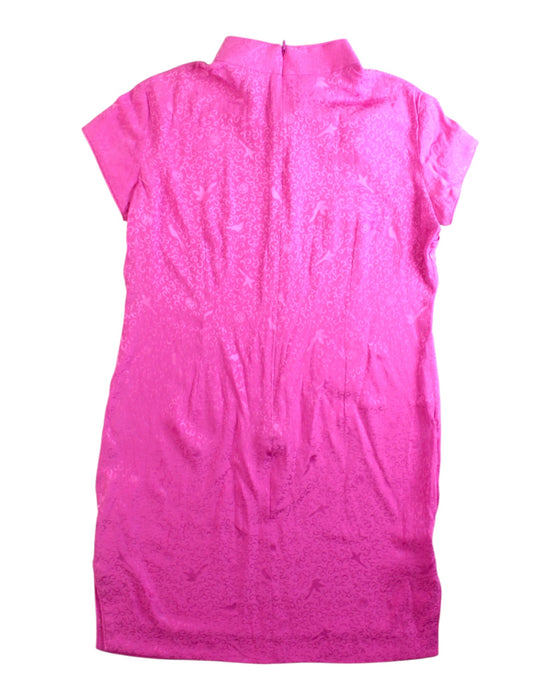 A Pink Short Sleeve Dresses from Shanghai Tang in size 6T for girl. (Back View)