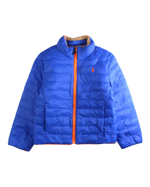 A Blue Puffer/Quilted Jackets from Polo Ralph Lauren in size 6T for boy. (Front View)