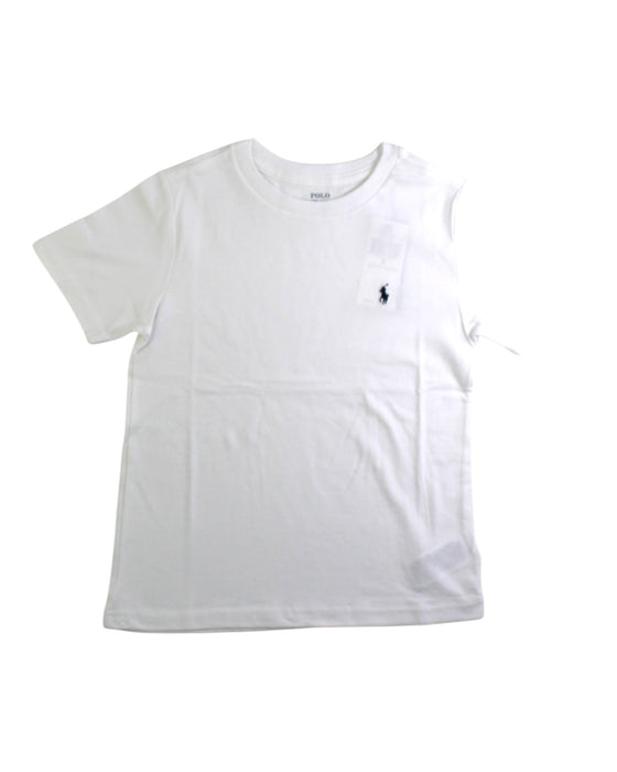 A White Short Sleeve T Shirts from Polo Ralph Lauren in size 6T for neutral. (Front View)