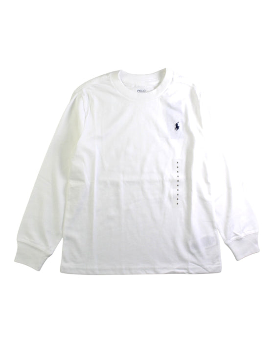 A White Long Sleeve T Shirts from Polo Ralph Lauren in size 6T for neutral. (Front View)
