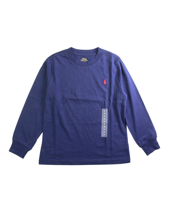 A Navy Long Sleeve T Shirts from Polo Ralph Lauren in size 6T for neutral. (Front View)