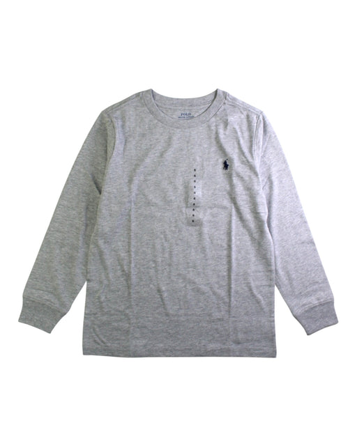 A Grey Long Sleeve T Shirts from Polo Ralph Lauren in size 6T for neutral. (Front View)