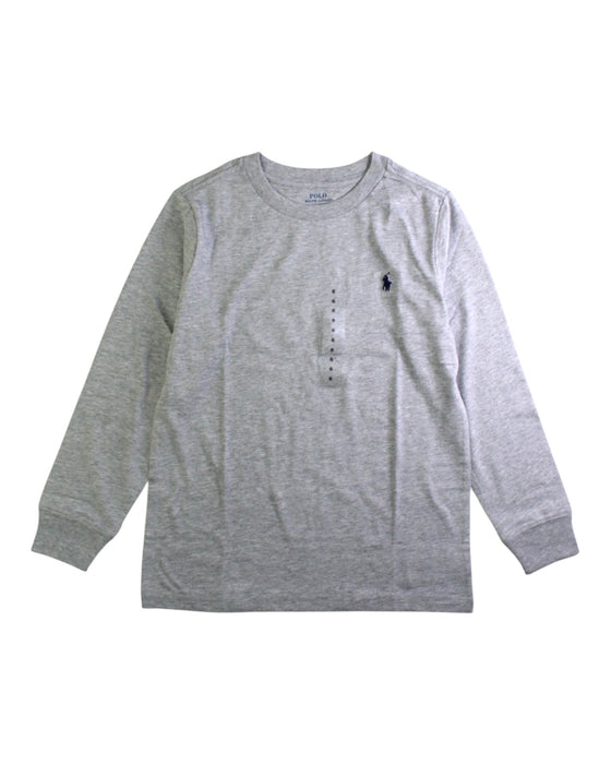 A Grey Long Sleeve T Shirts from Polo Ralph Lauren in size 6T for neutral. (Front View)