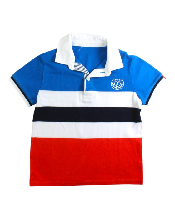 A Multicolour Short Sleeve Polos from Jacadi in size 6T for boy. (Front View)