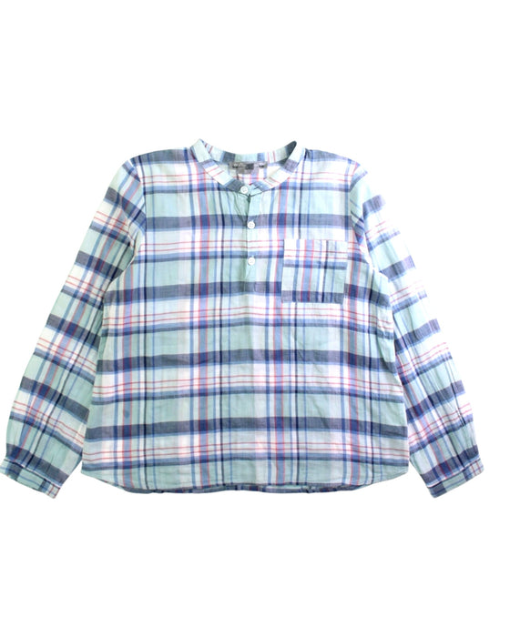 A Blue Long Sleeve Shirts from Bonpoint in size 8Y for boy. (Front View)