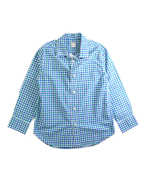 A Blue Long Sleeve Shirts from Crewcuts in size 6T for boy. (Front View)