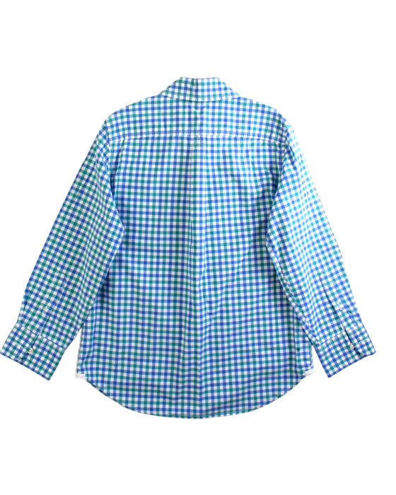 A Blue Long Sleeve Shirts from Crewcuts in size 6T for boy. (Back View)