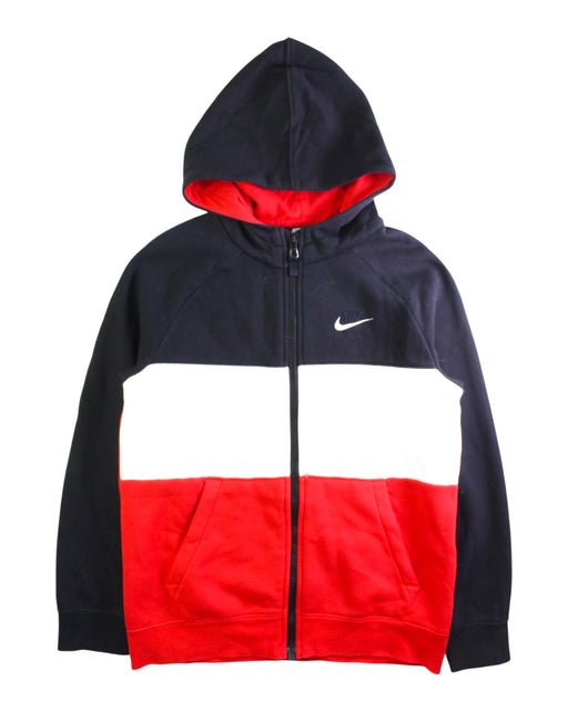 A Navy Hooded Sweatshirts from Nike in size 12Y for boy. (Front View)
