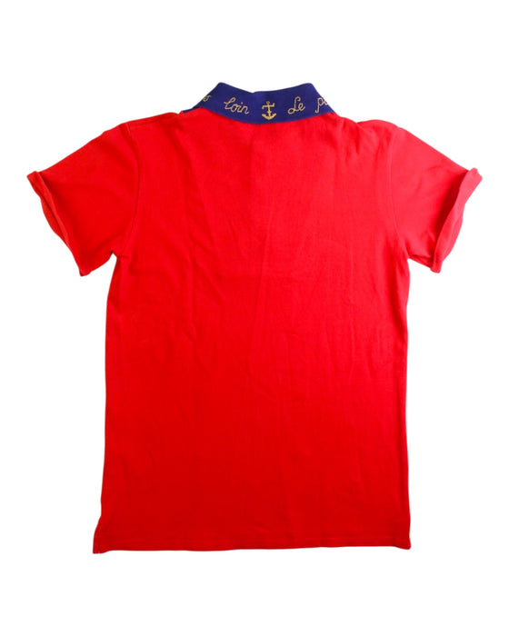 A Red Short Sleeve Polos from Gucci in size 12Y for boy. (Back View)