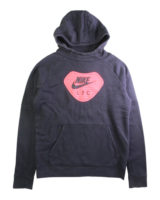A Navy Hooded Sweatshirts from Nike in size 13Y for boy. (Front View)