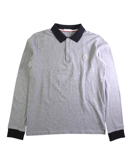 A Grey Long Sleeve Shirts from Moncler in size 14Y for boy. (Front View)