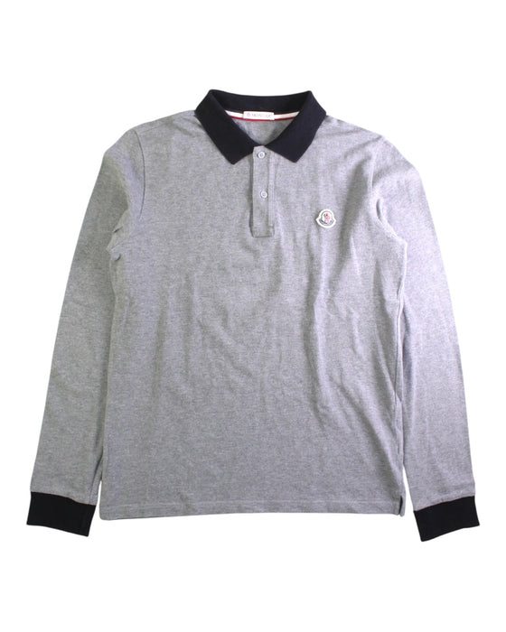 A Grey Long Sleeve Shirts from Moncler in size 14Y for boy. (Front View)