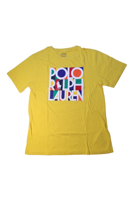 A Yellow Short Sleeve T Shirts from Polo Ralph Lauren in size 14Y for boy. (Front View)