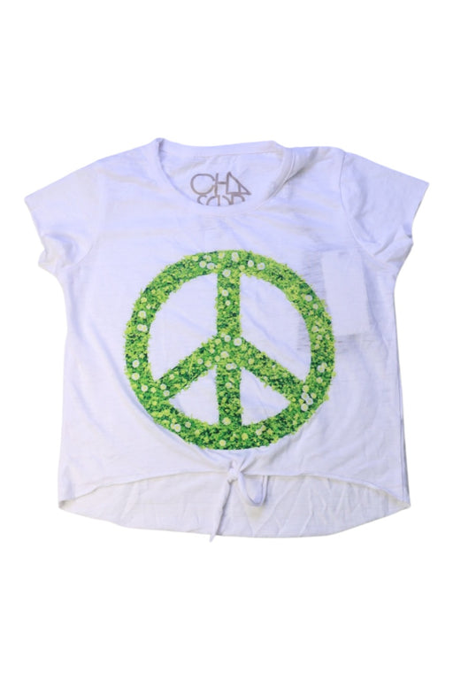 A White Short Sleeve T Shirts from Chaser in size 6T for girl. (Front View)