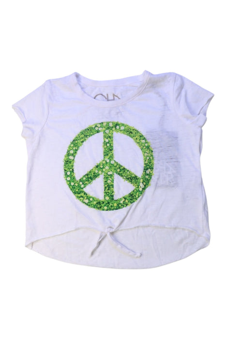A White Short Sleeve T Shirts from Chaser in size 4T for girl. (Front View)