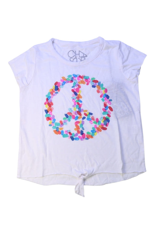 A White Short Sleeve T Shirts from Chaser in size 6T for girl. (Front View)
