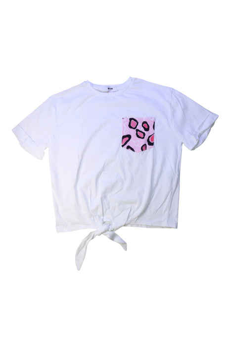 A White Short Sleeve T Shirts from MSGM in size 10Y for girl. (Front View)