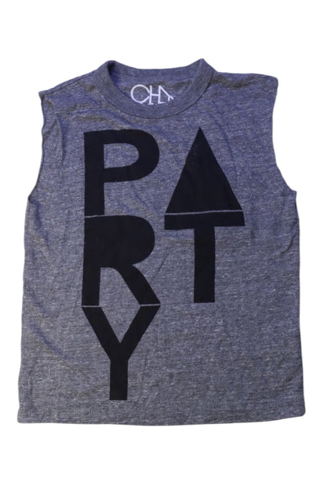 A Grey Sleeveless T Shirts from Chaser in size 6T for neutral. (Front View)