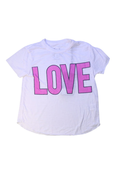 A White Short Sleeve T Shirts from Chaser in size 6T for girl. (Front View)