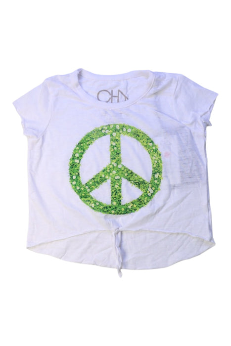 A White Short Sleeve T Shirts from Chaser in size 4T for girl. (Front View)