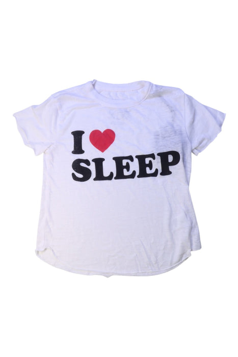 A White Short Sleeve T Shirts from Chaser in size 6T for girl. (Front View)