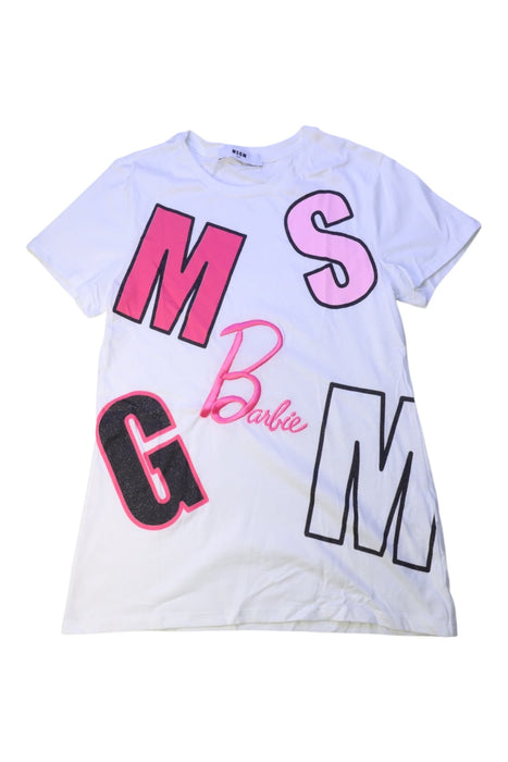 A White Short Sleeve T Shirts from MSGM in size 10Y for girl. (Front View)