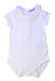 A White Short Sleeve Bodysuits from Mayoral in size 3-6M for girl. (Front View)