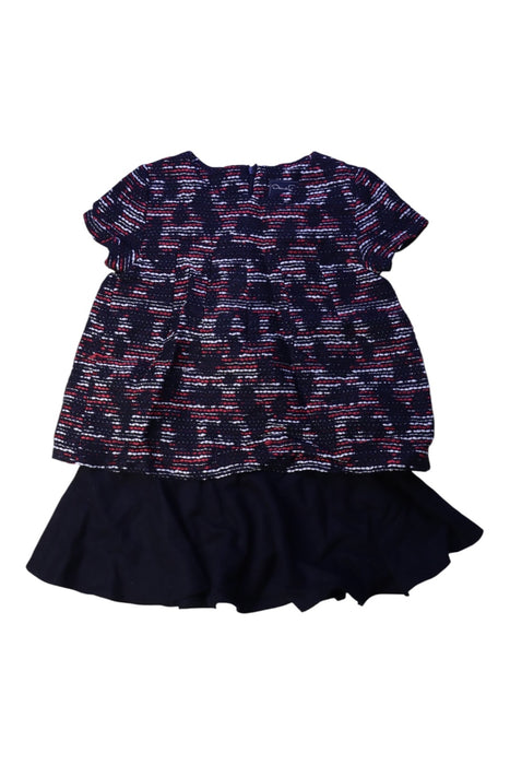 A Navy Dress Sets from Oscar de la Renta in size 6T for girl. (Front View)