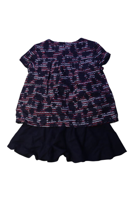 A Navy Dress Sets from Oscar de la Renta in size 6T for girl. (Back View)