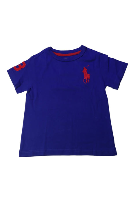 A Blue Short Sleeve T Shirts from Polo Ralph Lauren in size 3T for boy. (Front View)
