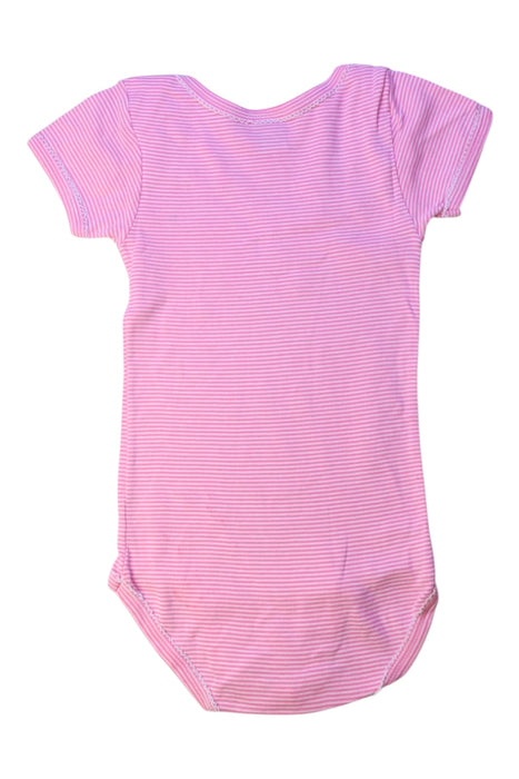 A Pink Short Sleeve Bodysuits from Petit Bateau in size 3T for girl. (Back View)