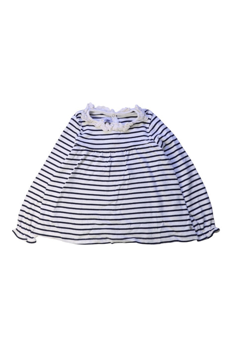 A Blue Long Sleeve Tops from Petit Bateau in size 3T for girl. (Front View)