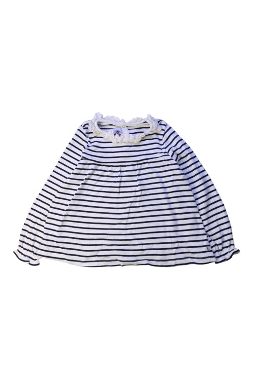 A Blue Long Sleeve Tops from Petit Bateau in size 3T for girl. (Front View)