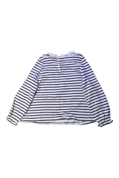 A Blue Long Sleeve Tops from Petit Bateau in size 3T for girl. (Back View)