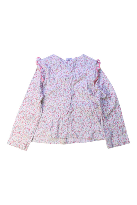 A Pink Long Sleeve Tops from Petit Bateau in size 3T for girl. (Back View)