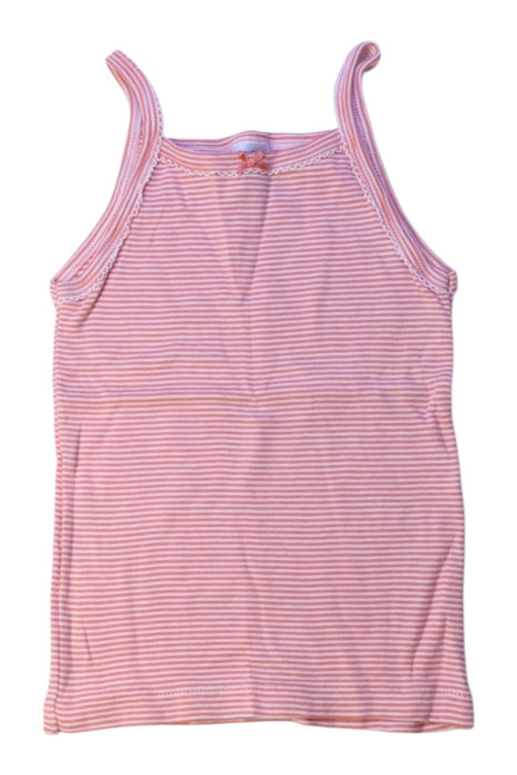 A Pink Sleeveless Tops from Petit Bateau in size 3T for girl. (Front View)