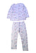 A White Pyjama Sets from Petit Bateau in size 3T for girl. (Back View)