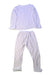 A White Pyjama Sets from Petit Bateau in size 3T for girl. (Back View)