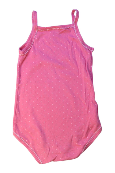 A Pink Sleeveless Bodysuits from Petit Bateau in size 3T for girl. (Back View)